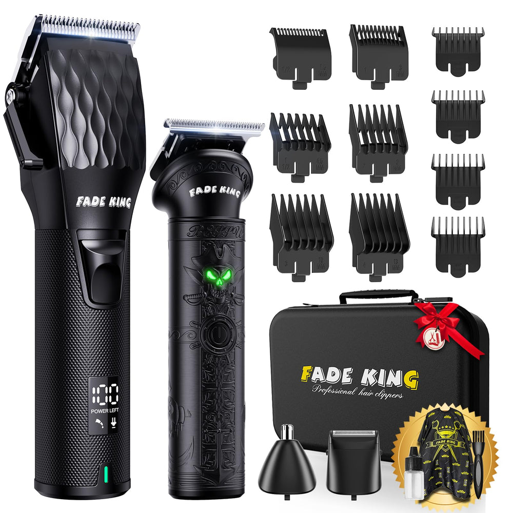 FADEKING hair clippers angled view for precise fades and professional grooming.