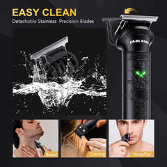 FADEKING pro T-blade close-up highlighting razor-sharp precision.
