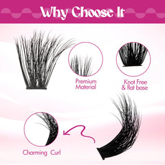 FADLASH Lash Clusters soft materials close-up convey premium quality and comfort