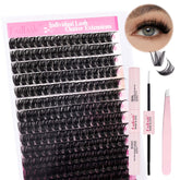 FADLASH lash extension DIY kit tray mixed-length clusters for versatile volume looks