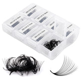 FADLASH premade fans 600pcs packaging promotes portability and fast setup.