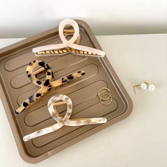 FAELBATY butterfly claw clip in leopard gray for thick hair control
