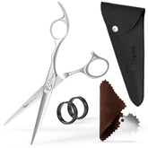 Fagaci professional hair scissors overview of compact 6-inch design for precise cuts.