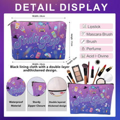 FAHMJMYBD Soda Pop cosmetic bag gradient side, vibrant travel accessory.