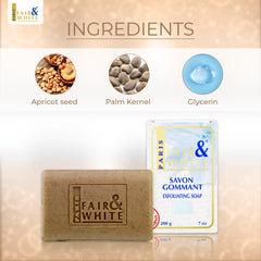 Fair & White Original Exfoliating Soap lather forming rich foam for clean skin