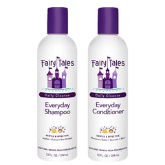 Fairy Tales Daily Cleanse shampoo bottle closeup demonstrating gentle cleansing for kids