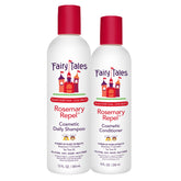 Fairy Tales Rosemary Repel shampoo bottle pouring with calming scent for kids' daily wash