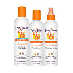 Fairy Tales Swim Shampoo bottle pour shows gentle cleansing for kids' hair after swimming