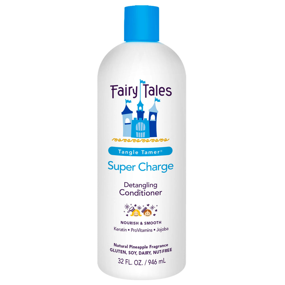 Fairy Tales Tangle Tamer Super Charge bottle front for easy detangling