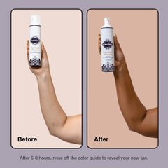 Fake Bake Flawless Self-Tanning Mousse back view showing even coverage.