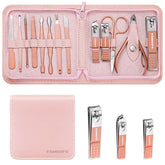 FAMILIFE manicure set travel case open showing organized tools and portability