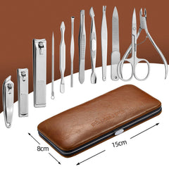 FAMILIFE nail clippers stainless steel, precise cuts for neat nails at home or travel.