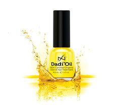 Famous Names Dadi Nail Cuticle Oil bottle closeup showing quick absorption