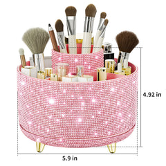 Fanado Bling Diamond 360 rotation enables easy access to brushes and products.