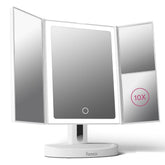 Fancii LED lighted vanity mirror stand offers even illumination for precise makeup application.