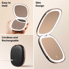 Fancii Mila 2 4-inch wide 1X mirror provides a full-face view for everyday makeup.