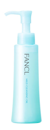FANCL Mild Cleansing Oil bottle blue for gentle makeup removal.