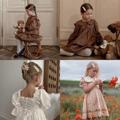 Fancy Clouds 2.2 inch barrettes with soft lining prevent snagging during play.