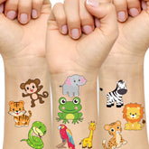 Fancy Land animal tattoos sheets show 60 playful designs for party favors and activities.