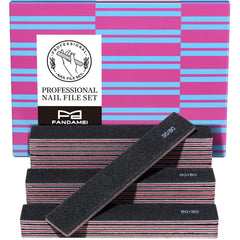 Fandamei 24pc nail file kit box for tidy storage and on-the-go manicures.