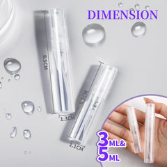 Fandamei 3ml mini spray bottle top view highlights space-saving travel size.
