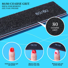 Fandamei 80/80 grit file for efficient gel polish and acrylic removal.