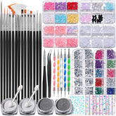 Fandamei nail art brushes set with precision tips for detailed designs