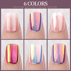 Fandamei ombre glossy nails highlighting seamless color transition for everyday elegance