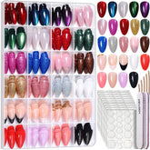 FANDAMEI press-on nails almond kit for quick at-home manicures