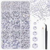 Fandamei silver rhinestones box showing 15000 crystals for sparkling crafts