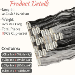 Fanguilar 4-clip weft highlights secure fullness at the crown