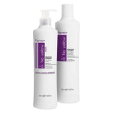 Fanola No Yellow Shampoo bottle pour neutralizes brassiness for cooler blonde tones.
