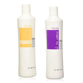 Fanola No Yellow Shampoo bottle neutralizes brass for cooler blonde tones.