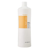 Fanola Restructuring Shampoo bottle closeup showing nourishing formula
