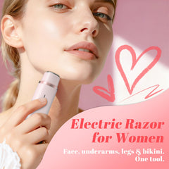 Fanovae Bikini Trimmer ready for shower use demonstrates waterproof rinse