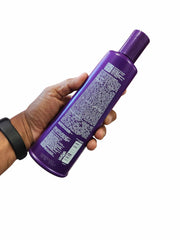 Fantasy Nails Kuul Matizant Shampoo on-bleached hair tone closeup violet hue enhancement.