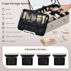 Faquenc makeup case brush holder keeps brushes organized and ready.