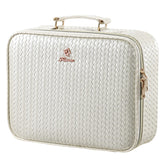 Faquenc makeup bag beige pattern—durable travel-ready exterior.