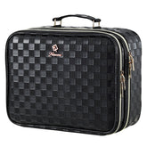 Faquenc makeup bag with LED mirror shows bright illumination for precise makeup application