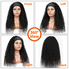 Fardoen headband wig with four combs and elastic band for secure wear