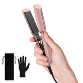 FARERY Ceramic Mini Hair Straightener plate close-up showing smooth, even heat.