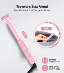 FARERY Mini Curling Iron with 1/2 inch barrel ready to add pixie-volume to short hair.