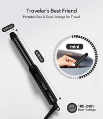 FARERY Mini Curling Iron with three temperature settings