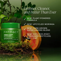 Farmacy balm-to-oil transition captures cleansing magic from solid to oil to milky lather.