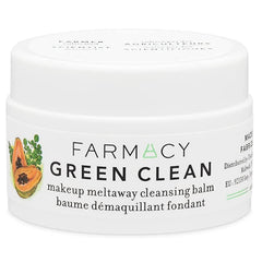 Farmacy Green Clean remover jar close-up for gentle makeup removal.