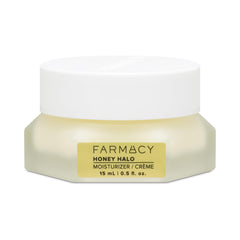 Farmacy Honey Halo ceramide cream jar highlights rich hydration for dry skin.