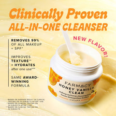 Farmacy honey vanilla scented balm texture for easy makeup removal