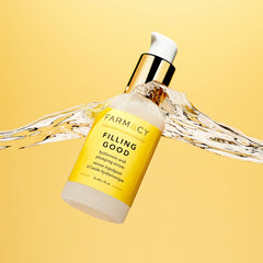 Farmacy Hyaluronic Serum dispensing drop shows precise dosing for even coverage