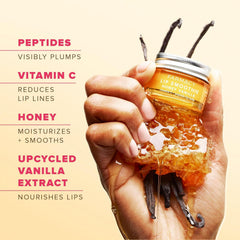 Farmacy Peptide Lip Smoothie bottle cap closeup for portable lip care