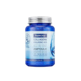 Farmstay Collagen Hyaluronic Ampoule bottle closeup shows hydrating formula.